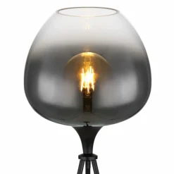 Suspension Verre Fumé-Luminaires Globo Lighting Lampadaire Globo MAXY Noir, 1 lumière