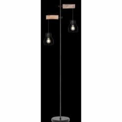 Luminaires Scandinaves-Luminaires Globo Lighting Lampadaire Globo MINA Brun, Noir, 2 lumières