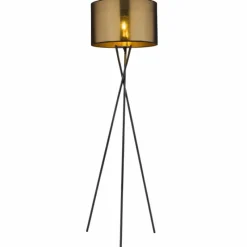 Lampes En Tissu-Luminaires Globo Lighting Lampadaire Globo NUGGY Noir, 1 lumière