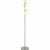 Luminaires Globo Lighting Lampadaire Globo RIHA LED Nickel mat, 6 lumières