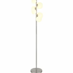 Luminaires Globo Lighting Lampadaire Globo RIHA LED Nickel mat, 6 lumières