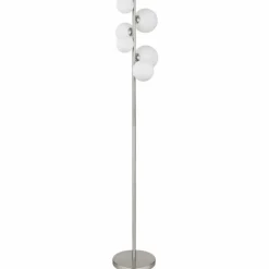Luminaires Globo Lighting Lampadaire Globo RIHA LED Nickel mat, 6 lumières