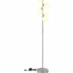 Luminaires Globo Lighting Lampadaire Globo RIHA LED Nickel mat, 6 lumières