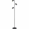 Luminaires Globo Lighting Lampadaire Globo ROBBY Noir, 3 lumières* Lampadaires Et Lampes Sur Pied