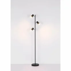 Luminaires Globo Lighting Lampadaire Globo ROBBY Noir, 3 lumières* Lampadaires Et Lampes Sur Pied