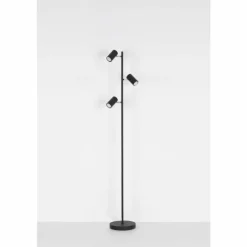 Luminaires Globo Lighting Lampadaire Globo ROBBY Noir, 3 lumières* Lampadaires Et Lampes Sur Pied