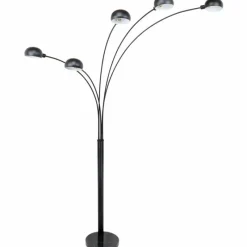 Luminaires Globo Lighting Lampadaire Globo SEYMOUR Noir, 5 lumières* Lampadaires Et Lampes Sur Pied