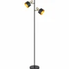 Lampes Dorées-Luminaires Globo Lighting Lampadaire Globo SWINNI Noir, 2 lumières