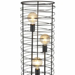 Lampes Industrielles-Luminaires Globo Lighting Lampadaire Globo TILLY Noir, 3 lumières