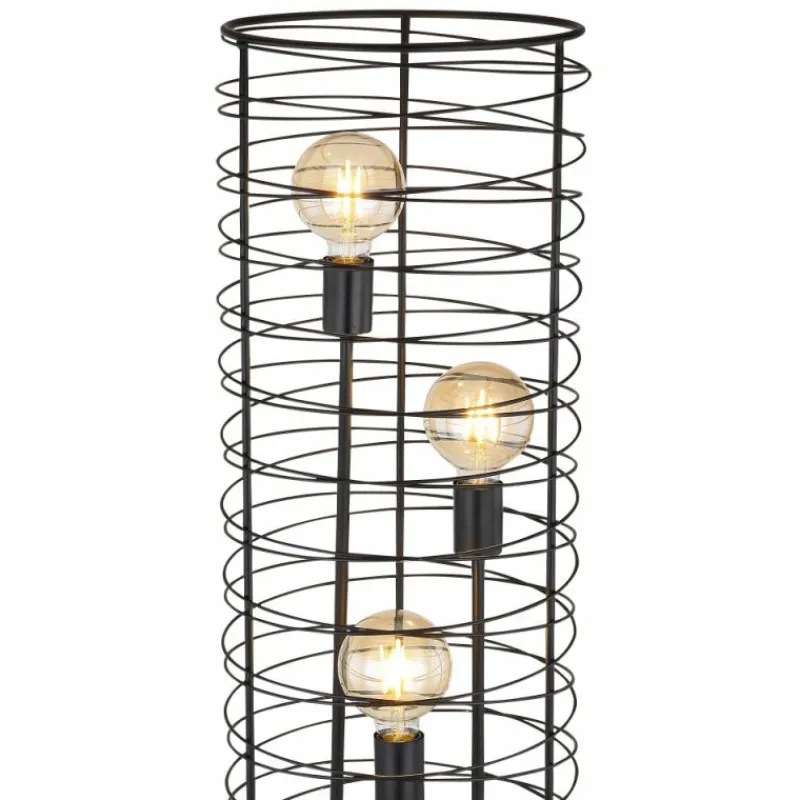 Lampes Industrielles-Luminaires Globo Lighting Lampadaire Globo TILLY Noir, 3 lumières