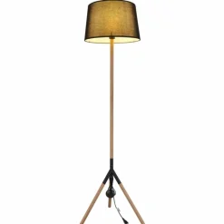 Lampes En Tissu-Luminaires Globo Lighting Lampadaire Globo TL Écru, Noir, 1 lumière