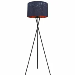 Lampes En Tissu-Luminaires Globo Lighting Lampadaire Globo URBAN Noir, 1 lumière