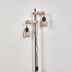 Lampes Vintages & Rétros-hofstein Lampadaire Gondo Écru, Noir, 2 lumières