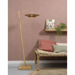 Style Boho-Chic-Good & Mojo Lampadaire BALI Écru, 1 lumière