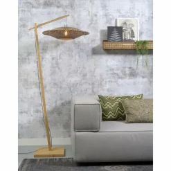 Style Boho-Chic-Good & Mojo Lampadaire BALI Écru, 1 lumière