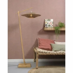 Style Boho-Chic-Good & Mojo Lampadaire BALI Écru, 1 lumière