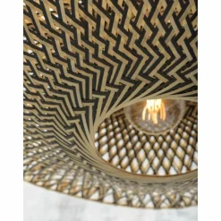 Style Boho-Chic-Good & Mojo Lampadaire BALI Noir, 1 lumière