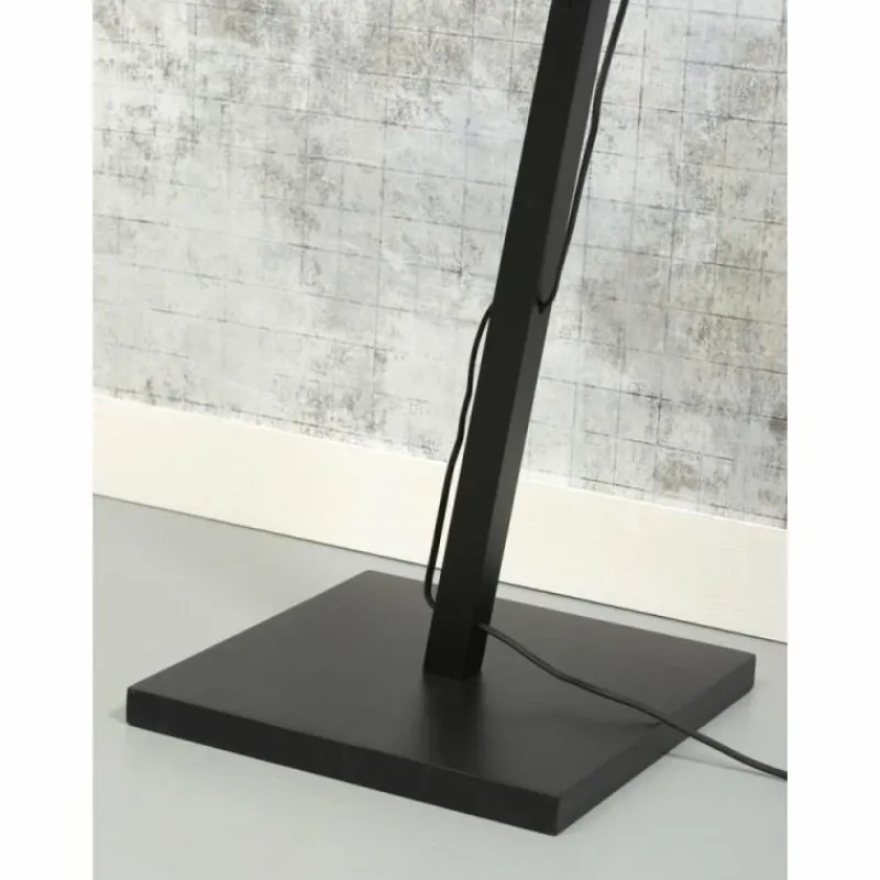 Style Boho-Chic-Good & Mojo Lampadaire Bhutan Noir, 1 lumière