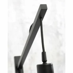 Style Boho-Chic-Good & Mojo Lampadaire BROMO Noir, 1 lumière