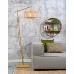 Style Boho-Chic-Good & Mojo Lampadaire BROMO Écru, 1 lumière