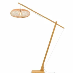 Style Boho-Chic-Good & Mojo Lampadaire CANGO Écru, 1 lumière