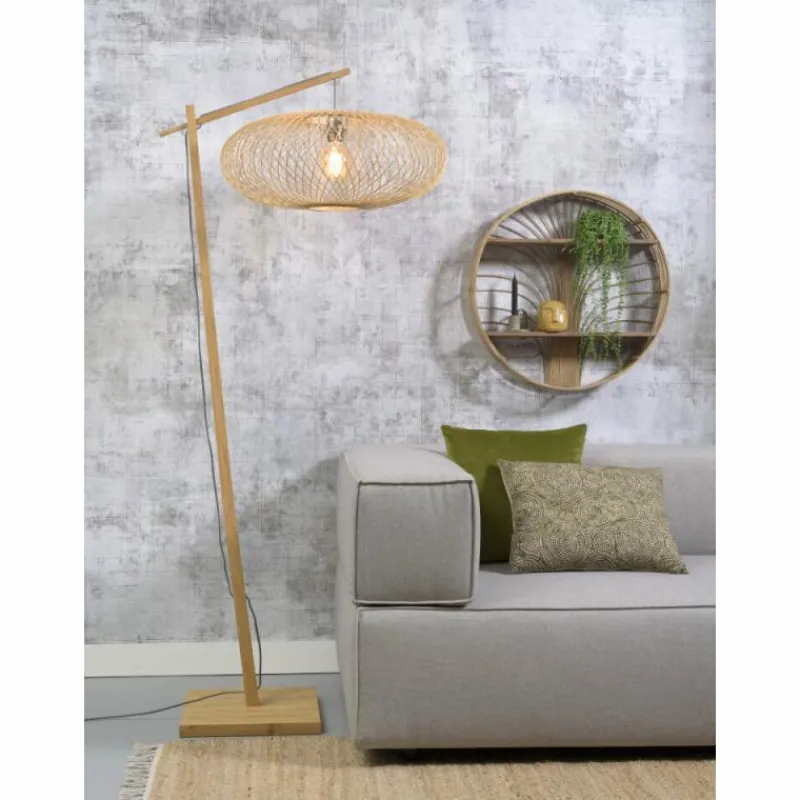 Style Boho-Chic-Good & Mojo Lampadaire CANGO Écru, 1 lumière