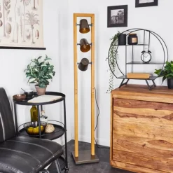 Lampes Dorées-hofstein Lampadaire Gressot Brun, Gris, 3 lumières