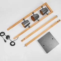 Lampes Dorées-hofstein Lampadaire Gressot Brun, Gris, 3 lumières