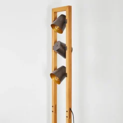 Lampes Dorées-hofstein Lampadaire Gressot Brun, Gris, 3 lumières