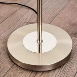 hofstein Lampadaire Gulkana LED Nickel mat, 1 lumière, Changeur de couleurs