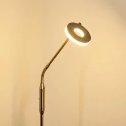 hofstein Lampadaire Gulkana LED Nickel mat, 1 lumière, Changeur de couleurs