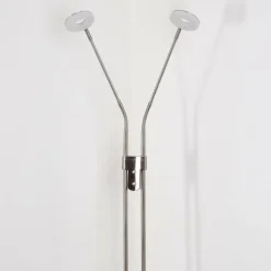 hofstein Lampadaire Gulkana LED Nickel mat, 2 lumières