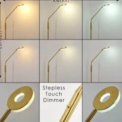 Lampes Dorées-hofstein Lampadaire Gulkana LED Or, 1 lumière