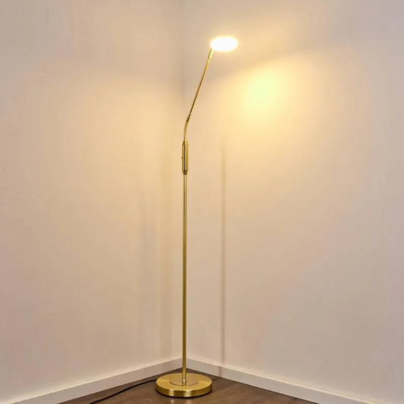Lampes Dorées-hofstein Lampadaire Gulkana LED Or, 1 lumière