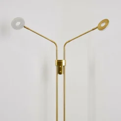 Lampes Dorées-hofstein Lampadaire Gulkana LED Or, 2 lumières