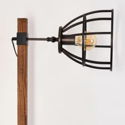 Lampes Vintages & Rétros-hofstein Lampadaire Haervej Bois foncé, Noir, 1 lumière