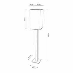 Lampes En Tissu-hofstein Lampadaire Ham Brun, 1 lumière