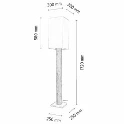 Lampes En Tissu-hofstein Lampadaire Ham Brun, 1 lumière