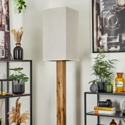 Lampes En Tissu-hofstein Lampadaire Ham Écru, Noir, 1 lumière