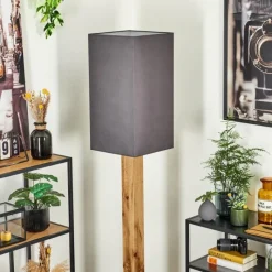 Lampes En Tissu-hofstein Lampadaire Ham Écru, Noir, 1 lumière