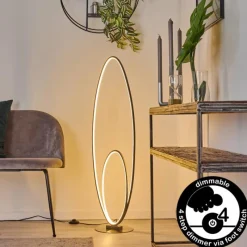 hofstein Lampadaire Harpeth LED Gris, 1 lumière