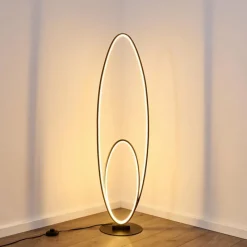 hofstein Lampadaire Harpeth LED Noir, 1 lumière* Lampadaires Et Lampes Sur Pied