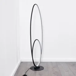 hofstein Lampadaire Harpeth LED Noir, 1 lumière* Lampadaires Et Lampes Sur Pied