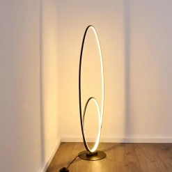 hofstein Lampadaire Harpeth LED Noir, 1 lumière* Lampadaires Et Lampes Sur Pied