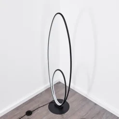 hofstein Lampadaire Harpeth LED Noir, 1 lumière* Lampadaires Et Lampes Sur Pied