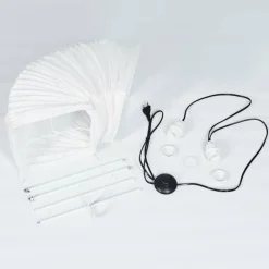 hofstein Lampadaire Hauhui Noir, 2 lumières