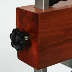 Style Boho-Chic-hofstein Lampadaire Hautahi Gris, Bois foncé, 2 lumières