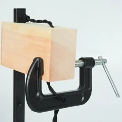 Style Boho-Chic-hofstein Lampadaire Hautahi Gris, Bois clair, 2 lumières