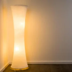 Lampes En Tissu-hofstein Lampadaire HERON Blanc, 2 lumières