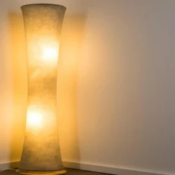 Lampes En Tissu-hofstein Lampadaire HERON Blanc, 2 lumières